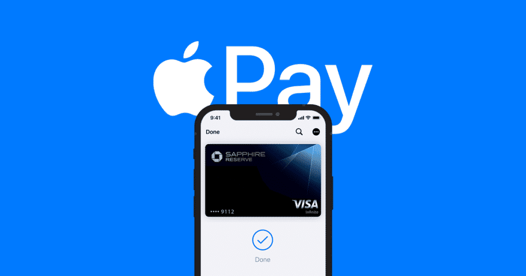 iPhone logo Pay azul 