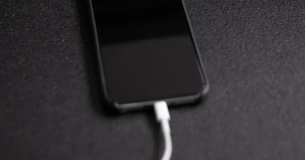 iPhone conectado por cable