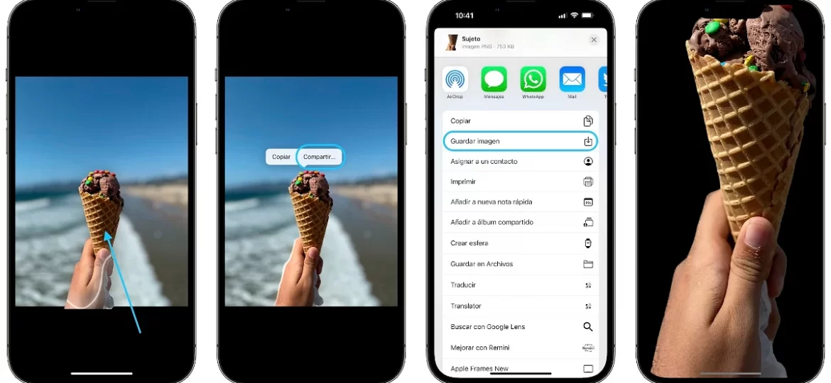 Aislar objetos iOS 16