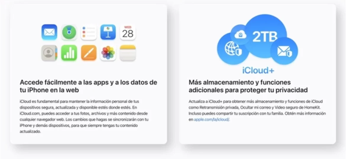 iCloud - Recuperación de contactos