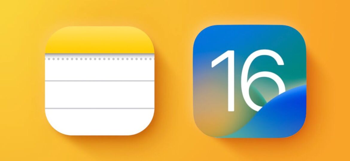 Notas iOS 16